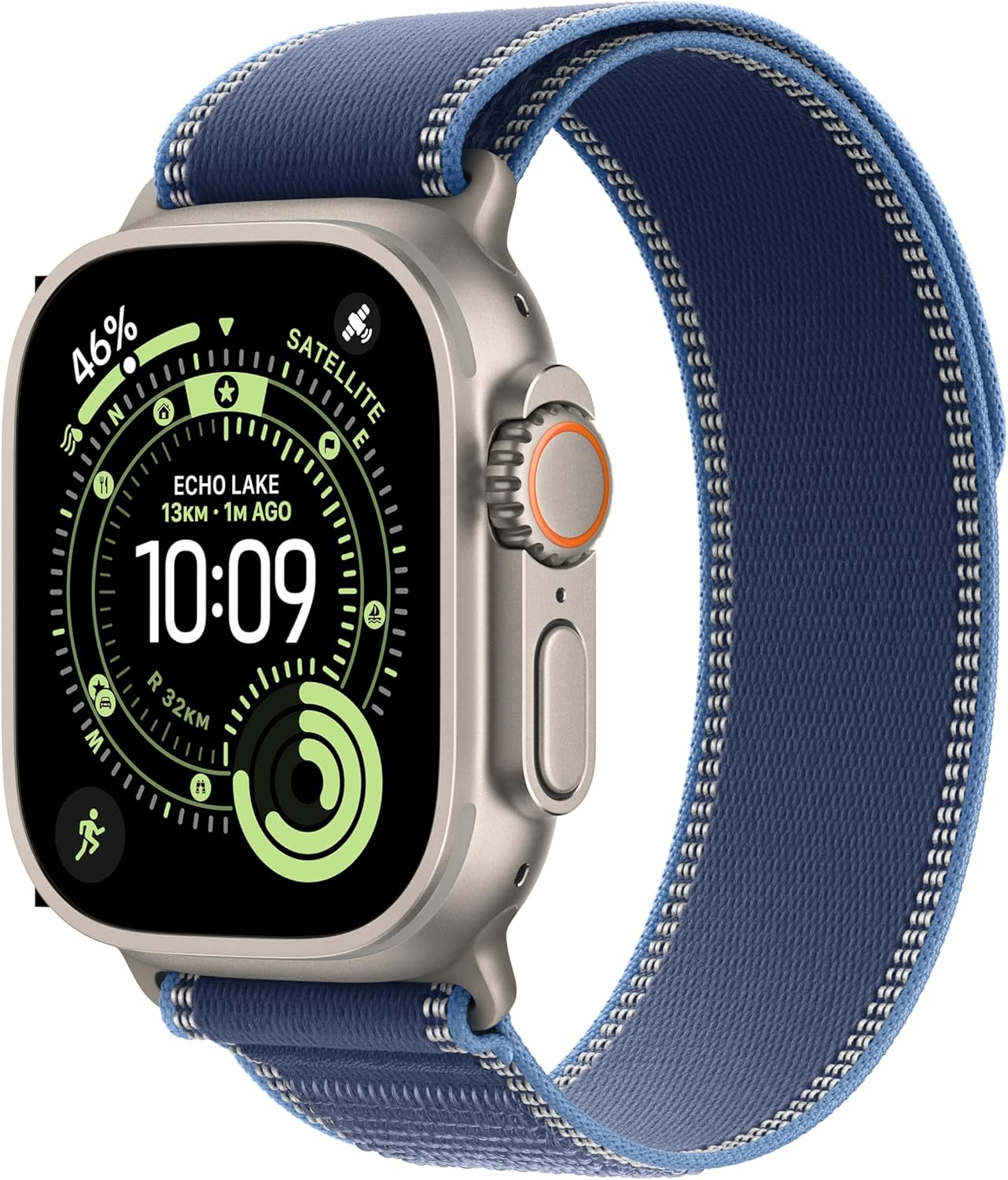 Apple Watch Ultra 3 - GPS + Cellular, 49mm , Natural Titanium With Blue Trail Loop